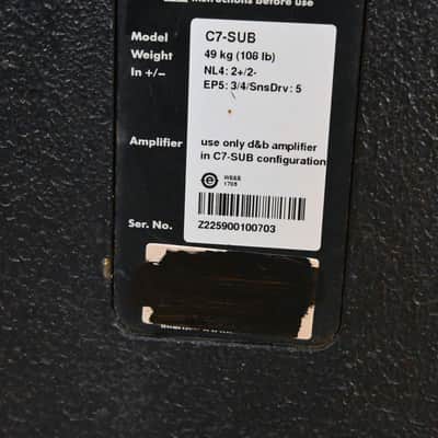 d&b audiotechnik C7-SUB Passive Subwoofer CG01VMQ *ASK FOR SHIPPING* image 9