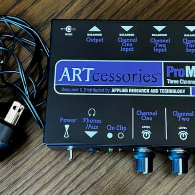 ART ProMix 3-Channel Microphone Mixer 2010 - Present - Black image 1