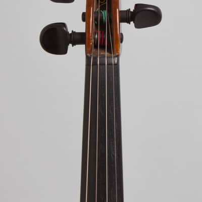 National  Vio-Lectric Electric Violin (1937), ser. #A-5645, period black hard shell case. image 5