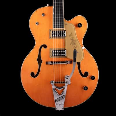 Gretsch G6120T-59 Vintage Select '59 Chet Atkins Hollow Body Lacquer Vintage Orange Stain with Case image 1