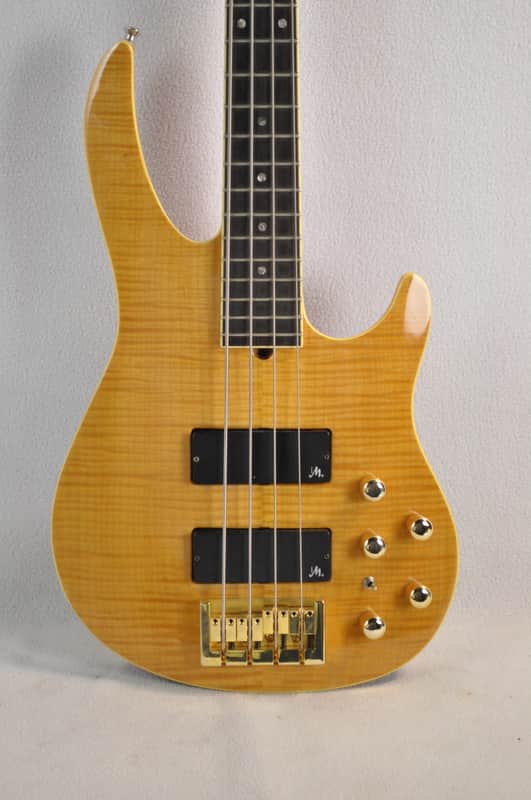 Brian Moore i4 i2000 2001 Natural 4 String Bass Neck-Thru w/OHSC image 1