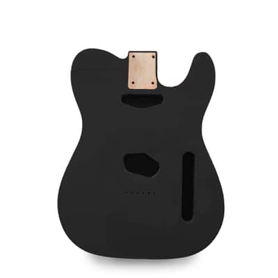 Telecaster Guitar Body - Black Gloss with Vintage Cream Binding - 2 Piece American Alder image 1