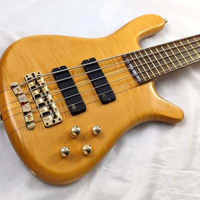 WARWICK Germany Streamer Stage I Broadneck 5-String Bass - Flamed Maple Neck-Through, Rare 20mm String Spacing image 3