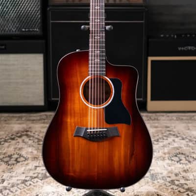 Taylor 260ce-K DLX Doce Doble Acoustic/Electric Guitar with Hardshell Case - Factory Demo image 3