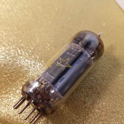 Westinghouse 12BH7A tNOS AT1000 TESTED Vacuum Tube rare long flat RCA-style black plate 12BH7 dual triode 1962 image 9