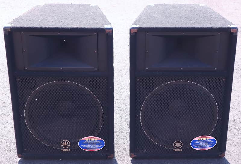 Yamaha USA S115V 1000w PA Speaker Speakers Pair | Reverb