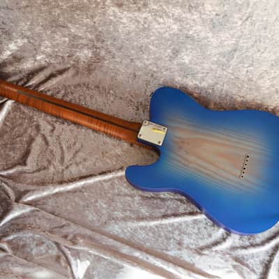 Build to Order GB Liuteria Traditional Tele Semi Hollow  red and blue image 7