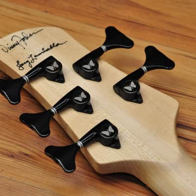 Fodera Monarch Std Special Doctorbass Edition Bird's eye Maple 5 string 19mm spacing - Figured Redwood top image 17