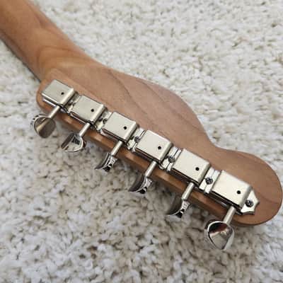 Fender Warmoth Telecaster replacement neck with Kluson tuners roasted maple ebony fretboard pearl block inlays tele rosewood image 14