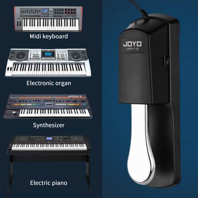 JOYO SP-10 Sustain Pedal for Keyboard Piano Universal Metal Foot Controller with Polarity Switch 5ft Cable for Digital electric Piano MIDI Synthesizer image 7