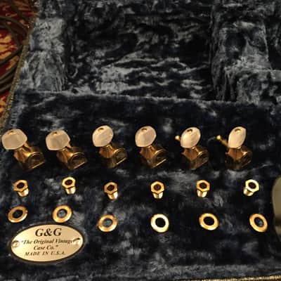 V. RARE Fender Schaller Elite Gold / Pearl Tuners John Mayer BLK 1, SRV #1 Tuning Pegs 099-0846-200 image 6