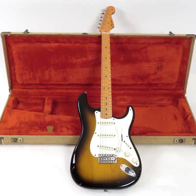 1982 /83 Fender Stratocaster 57 Reissue Fullerton Cesar Diaz Signed - Sunburst - USA AVRI image 3