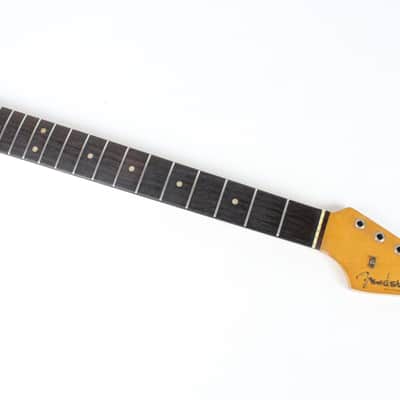 RARE 1963 Vintage Fender Stratocaster Neck Maple Brazilian Rosewood Clay Inlays Strat USA 1960s L-Series Pre-CBS image 1