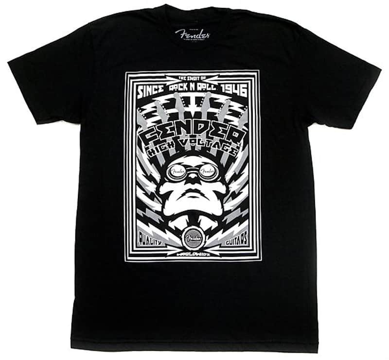 Fender High Voltage T-Shirt, Black, L 2016 image 2