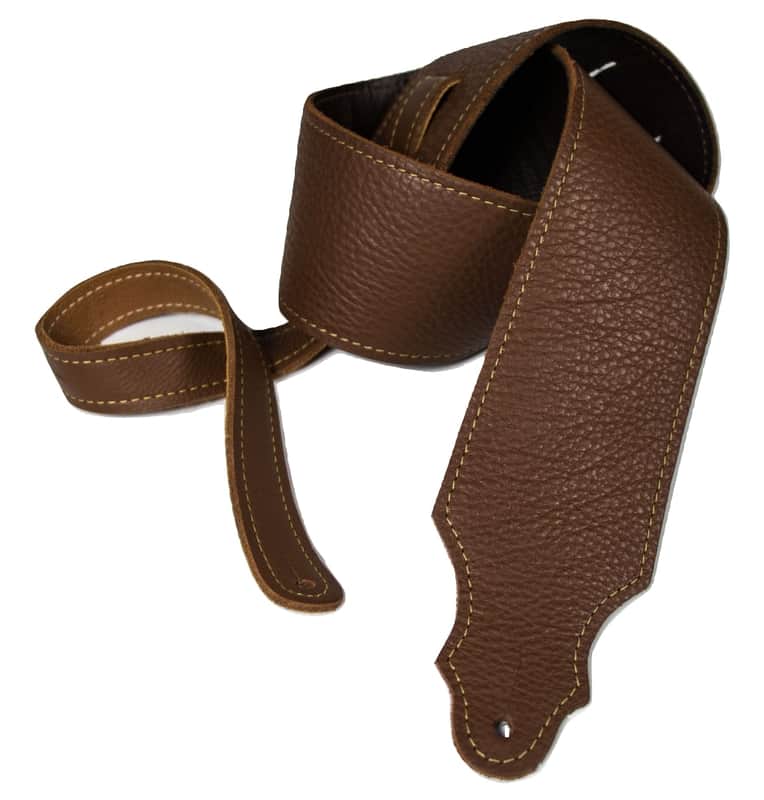 Franklin Strap 3" Purist Glove Leather Guitar Strap - Caramel w/ Gold Stitching image 1
