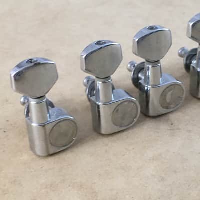 Vintage Genuine Fender Squier 2 Pin Mount Guitar Tuners Light Relic Drilled Post image 3