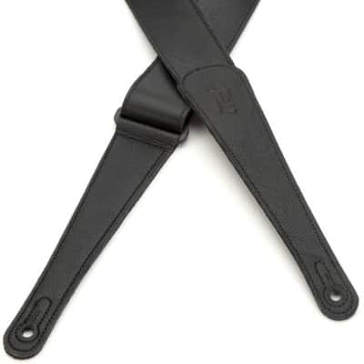 Levy's M7GG 2-inch Garment Leather Guitar Strap - Black image 2