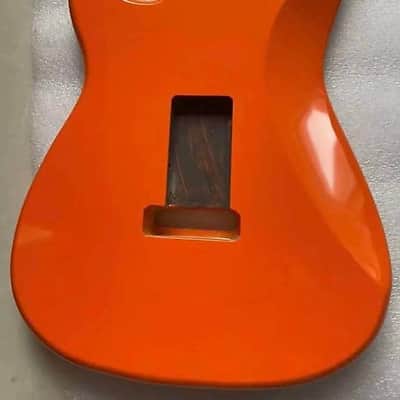 Alder Wood Orange Guitar Strat Stratocaster Style Body image 3