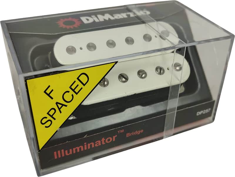 DiMarzio DP257FWH Illuminator Bridge F-Spaced - White image 1