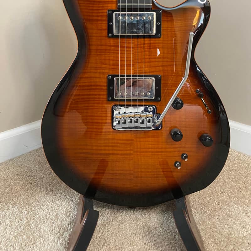 2010s Godin LGXT AAA Flamed Maple Top HH with Tremolo Cognac B…