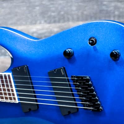 Jackson X Series Soloist Arch Top SLAT7 MS Metallic Blue Electric Guitar w/Bag image 7