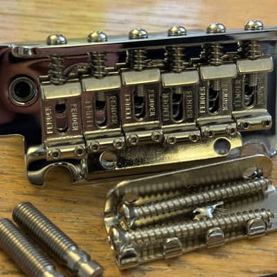 Fender Player Plus USA Saddles Stratocaster Tremolo Bridge Full Assembly Springs Arm Pivot Screws MIM USA Strat image 4