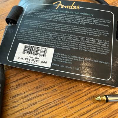Fender Electro-Volt Vintage 1β Patch Cable - 2000 - Black image 3
