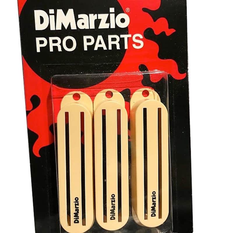 NEW DiMarzio Genuine DM2002 Fast Track Pickup Covers (3) Made in USA- CREAM image 1