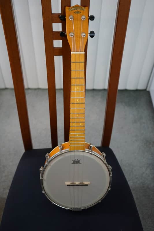 Gretsch Banjo Ukulele (Banjolele) Natural w/ Remo Head 2014 - Natural image 1