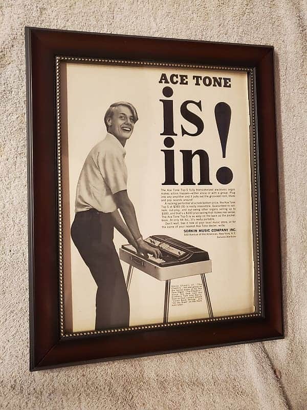 1966 Ace Tone Organs Promotional Ad Framed The Chapin's Harry Chapin Original image 1