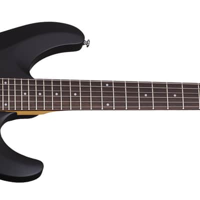 Schecter C-6 FR Deluxe guitar in Satin Black image 1