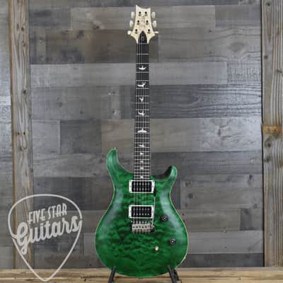 Mint PRS Wood Library CE-24 Satin Quilt Top - Emerald Green with Gigbag image 3