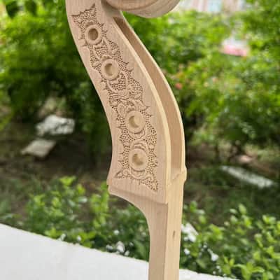 Hand-Carved High quality 4/4 Cello Neck 4 string Maple wood Cello parts image 7