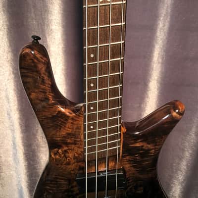 Spector NS Dimension 4 Electric Bass Guitar Multi-Scale with Gig Bag Super Faded Black Gloss image 4