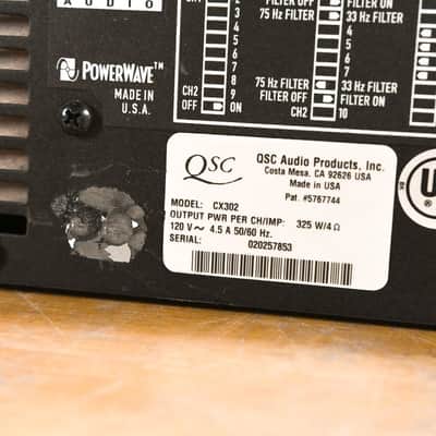 QSC CX302 2-Channel Power Amplifier CG0103H image 10