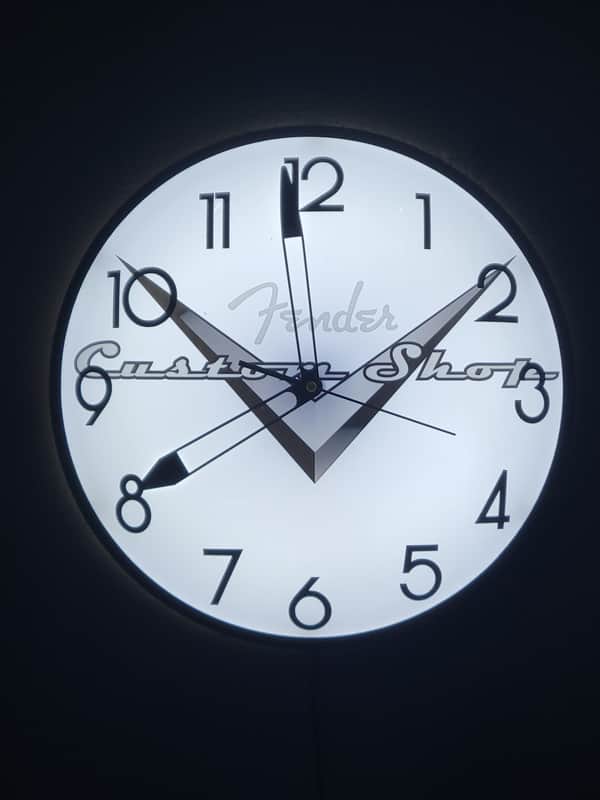 Fender Custom Shop Dealer Style Light Up Clock Killer Cool Mancave/Garage Item image 1
