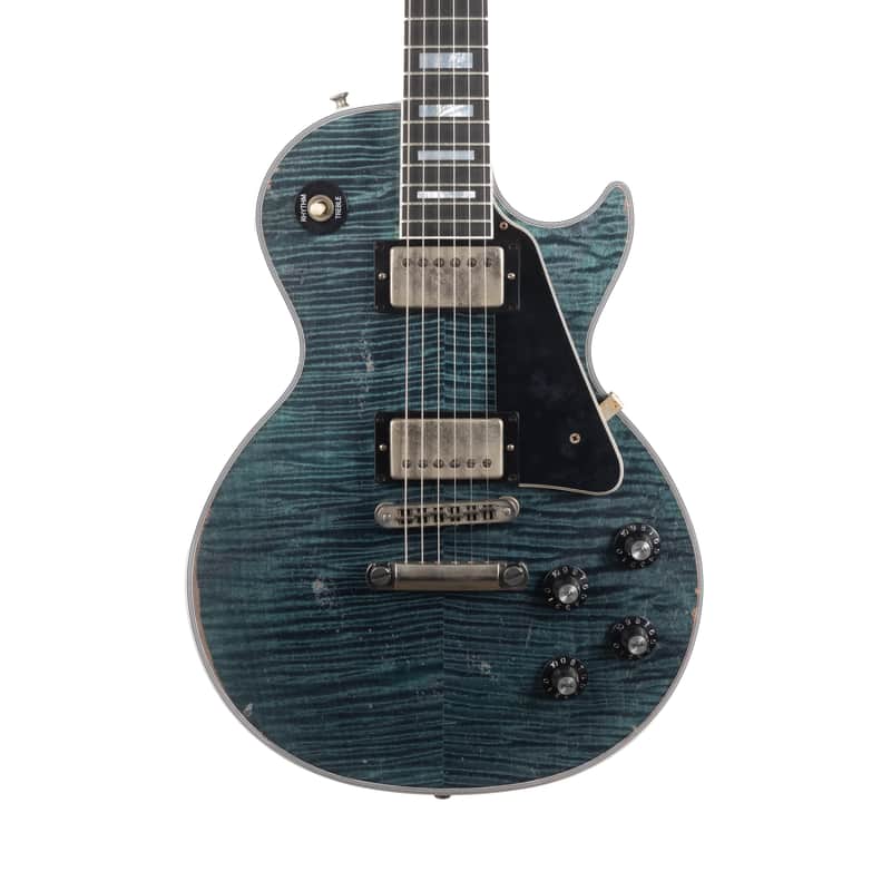 Gibson Custom Les Paul Custom Murphy Lab Heavy Aged AAAA Flame Top - Nordic Blue image 1