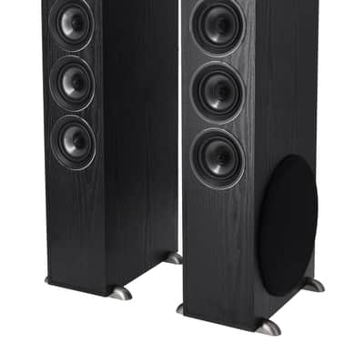 Rockville TM150B Black Powered Home Theater Tower Speakers 10" Sub + Bluetooth image 6