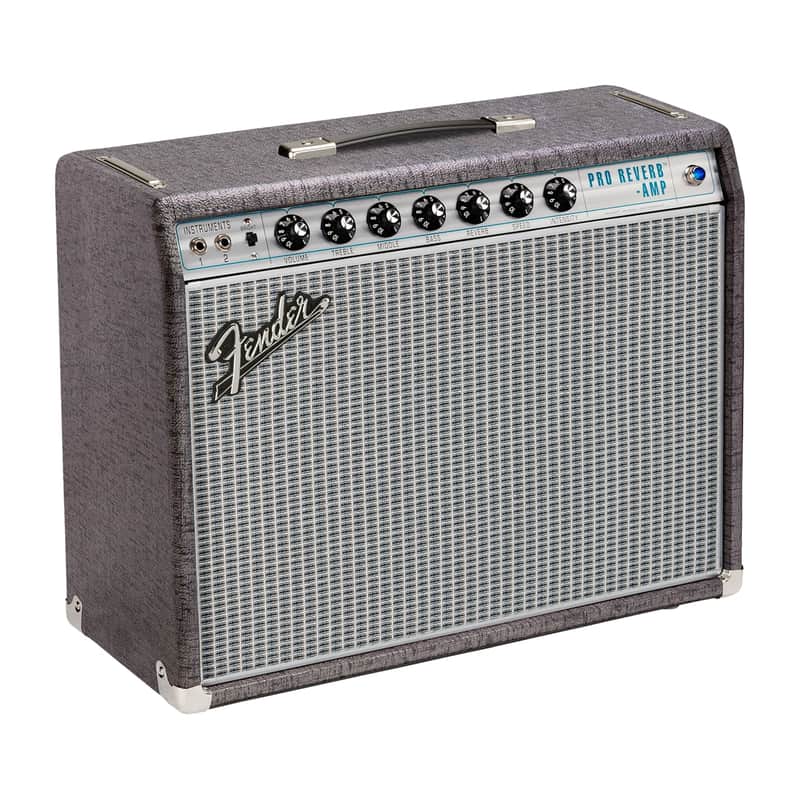 Fender Limited Edition '68 Custom Pro Reverb 40W 1x12 Tube Combo Amp - Pewter image 1