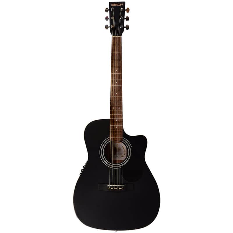 Berkeley Elements Series Concert Cutaway Acoustic-Electric Guitar - Black Satin image 1