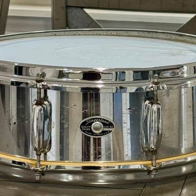 Slingerland No. 141 Festival Model 5x14" 8-Lug Chrome Over Steel Snare Drum with Rapid Strainer 1973 - 1979 - Chrome image 1