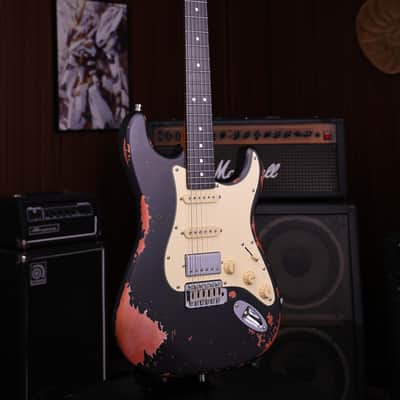 Dhatarattha HSS Strat-Style – Black Nitro Relic image 6