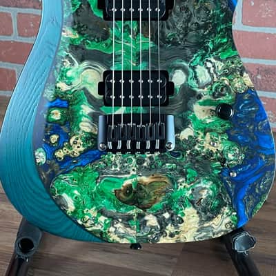Schecter USA Custom Shop Sunset Extreme 6 Electric Guitar - Multi-Colored Stabilized Top Satin - Flame Maple Fretboard image 6