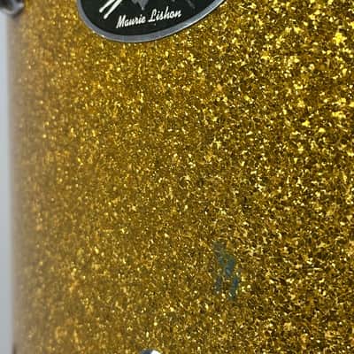 Rogers 20/12/16" Cleveland-Era Holiday Drum Set - VIDEO Gold Sparkle "Headliner" Outfit w/ 5x14" Powertone image 22