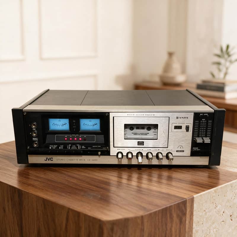 JVC CD-S200E Rare Vintage Cassette Deck Stereo Hi-Fi Analog VU Meters Warranty image 1