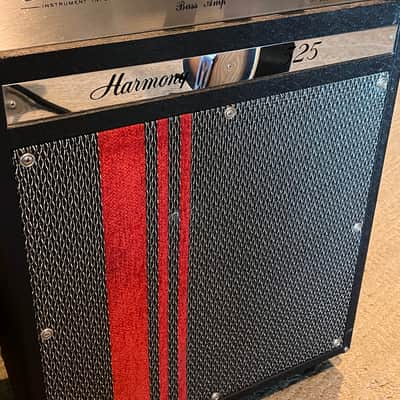 Harmony 525 Vintage Tube Guitar Amp. Original Jensen 15” Speaker. 1967 - Black image 4