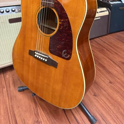 Epiphone FT-79 AN Inspired by Texan Reissue Acoustic Electric Guitar -2009 - Antique Natural w/hard case image 6