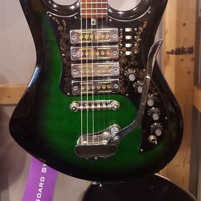 Teisco Bighorn 4 Gold-foil Pickup Green Burst Late 60's Early 70's image 1