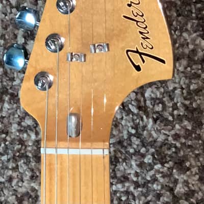 2019 Fender Vintera '70s Stratocaster with Maple Fretboard big head stock, electric guitar with fender gig bag image 2