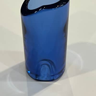 Rock Slide GRSMS Glass Guitar Slide - Medium  Glass Saphirre Blue image 1